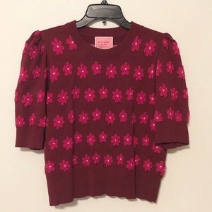 Kate spade floral sweater sz L